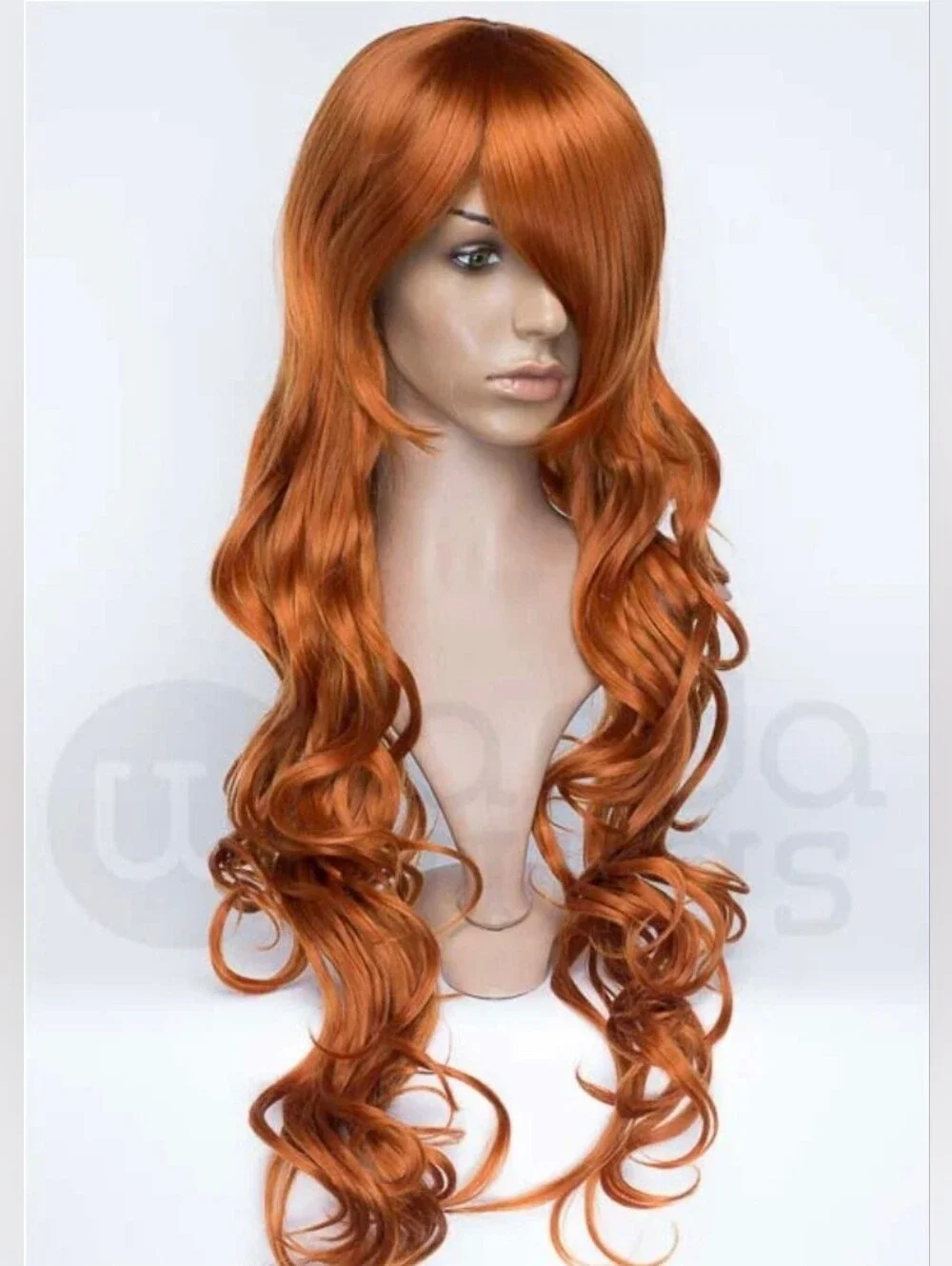 Arda Wigs - Long Orange/Red with Bangs